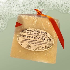 Persimmons Goat Milk Soap | Natural Handmade Soap | Moisturizing Bar | Ideal for Dry Skin | Gentle Skin Care | Farm Fresh Gift| Bundle Sets