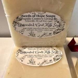 Natural Goat Milk Soap Bar, Cold Process Soap, Shea Butter & Coconut Oil, Artisan Skincare, Gentle Soap Gift