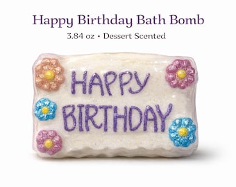 Handmade Birthday Bath Bomb – Sugar Cookie & Fudge Brownie Scent