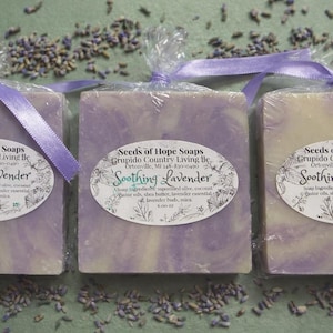 Lavender Soap – Floral Scented Bar, Small Batch Natural Soap- Calming, Soothing