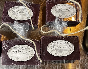 Handmade Silky Jasmine Soap Bar | Floral Natural Soap | Gentle Clean Cleanser | 4.7 oz