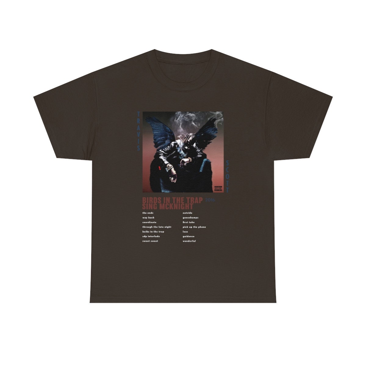 Travis Scott Short-sleeve Graphic Tee - T Etsy Style Black Trap Sing the Birds in Shirt Unisex Vintage Mcknight Rap T-shirt