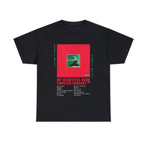 Kanye West My Beautiful Dark Twisted Fantasy T Shirt | Rap Tee | Short-Sleeve Unisex Black Vintage Style MBDTF Graphic T-Shirt