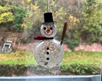 Glass snowman | Christmas tree decoration | Snowman in large and small | Christmas gift | Mouth-blown by the glassblower in Germany
