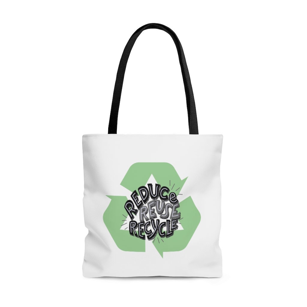 Recycle Tote Bag Reduce Reuse Recycle Tote Bag Tote Bag Etsy
