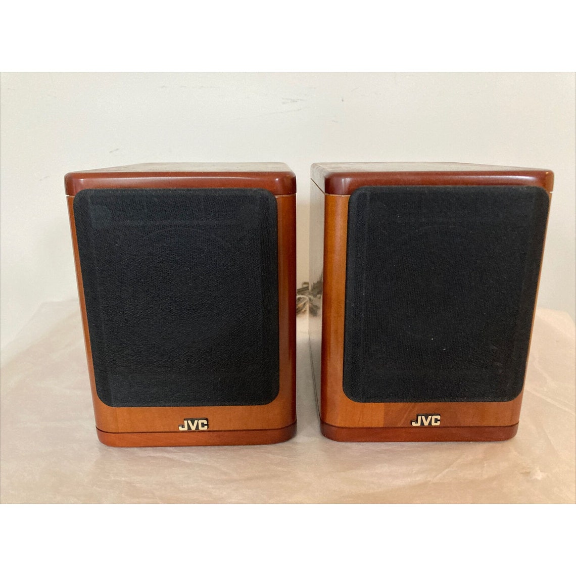 Jvc SpUx2000rgd Cherry Wood Mini Bookshelf Speaker Pair 20w 4 Etsy