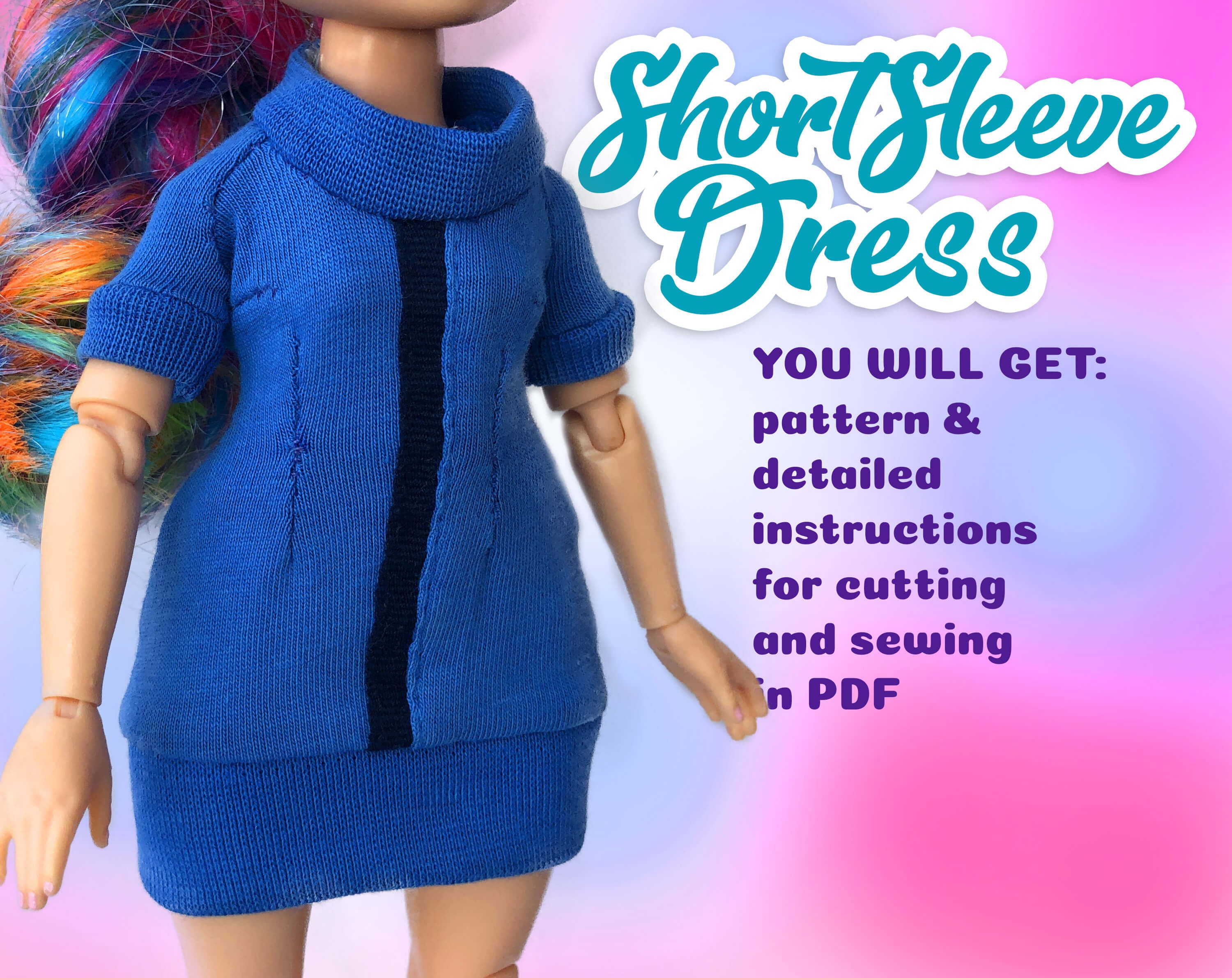 short-sleeve-dress-sew-pdf-pattern-for-dolls-on-sale-digital-etsy