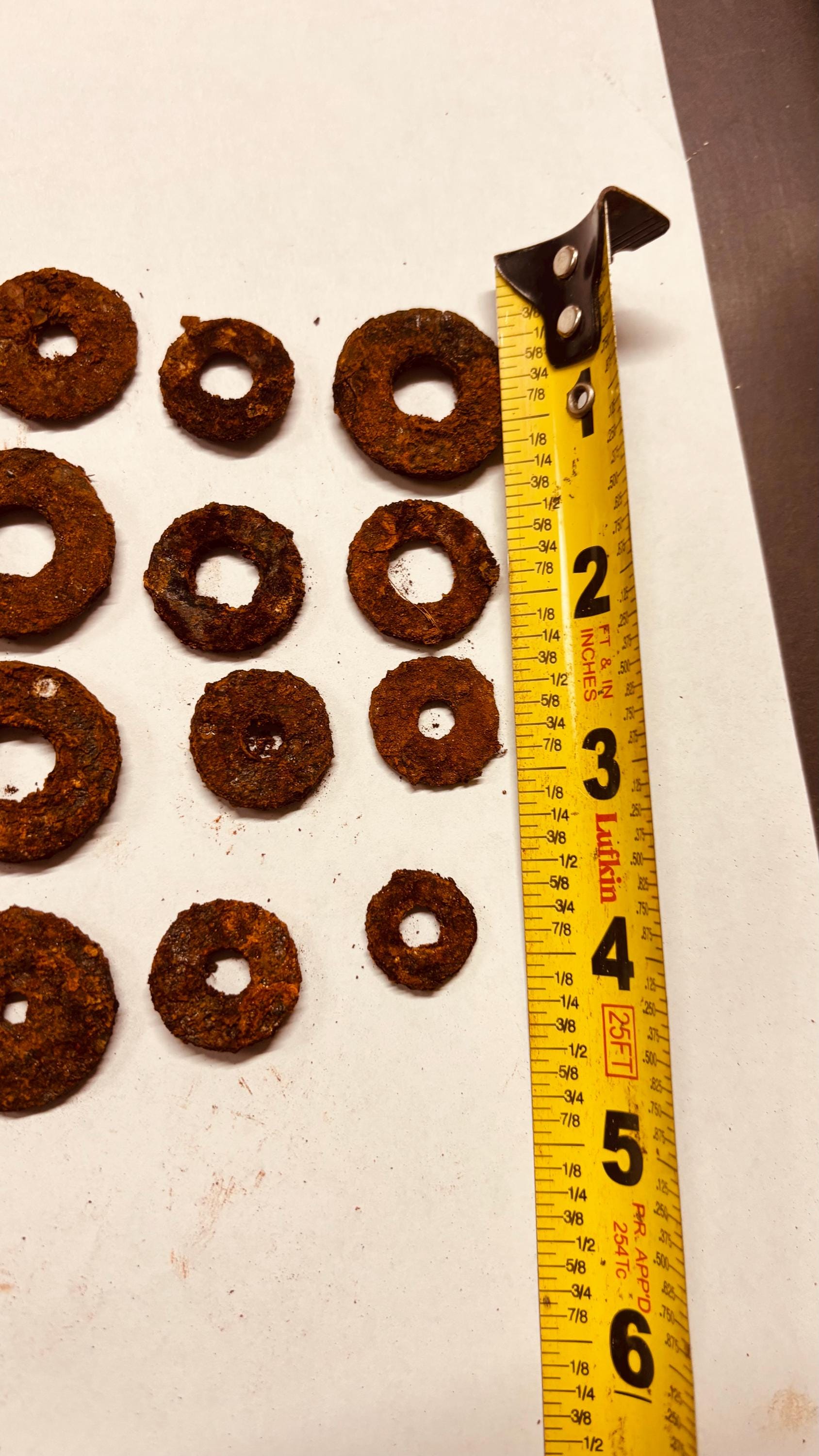 Rusty Washers 20 Pc Medium Size Old Rusty Circles Vintage Iron Flat Washers Rust ...