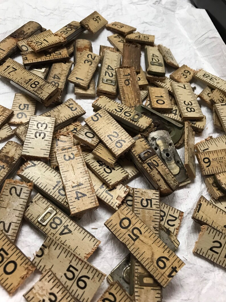 12 Pieces Expandable Folding Ruler Vintage Wooden Expandable - Etsy