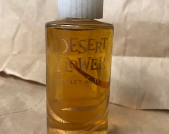 Vintage Shulton Desert Flower Toilet Water Perfume 2 oz Glass Bottle - full 1960s