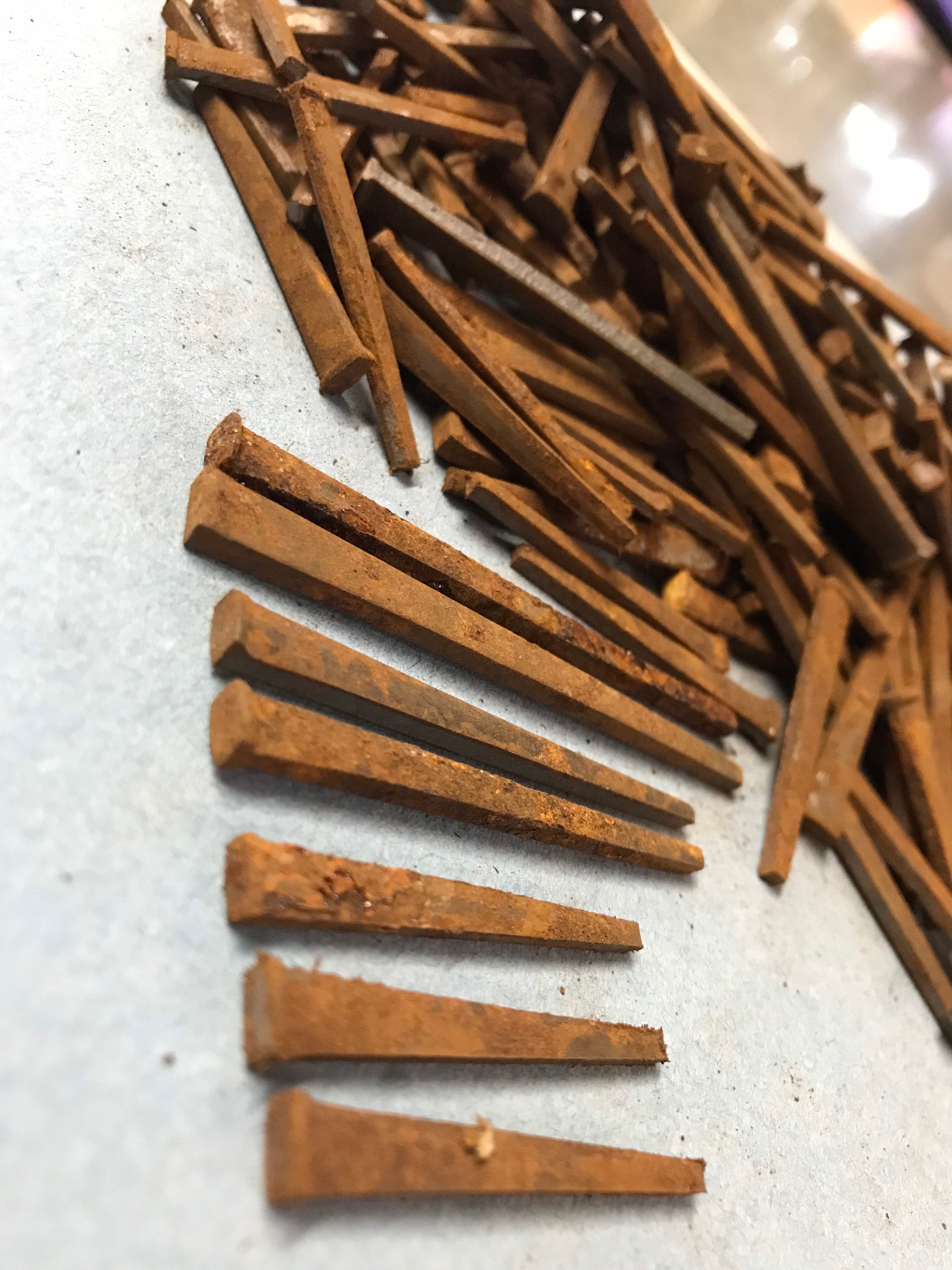 RUSTY Square Cut Nails You Choose Size Craft Project Farmhouse
