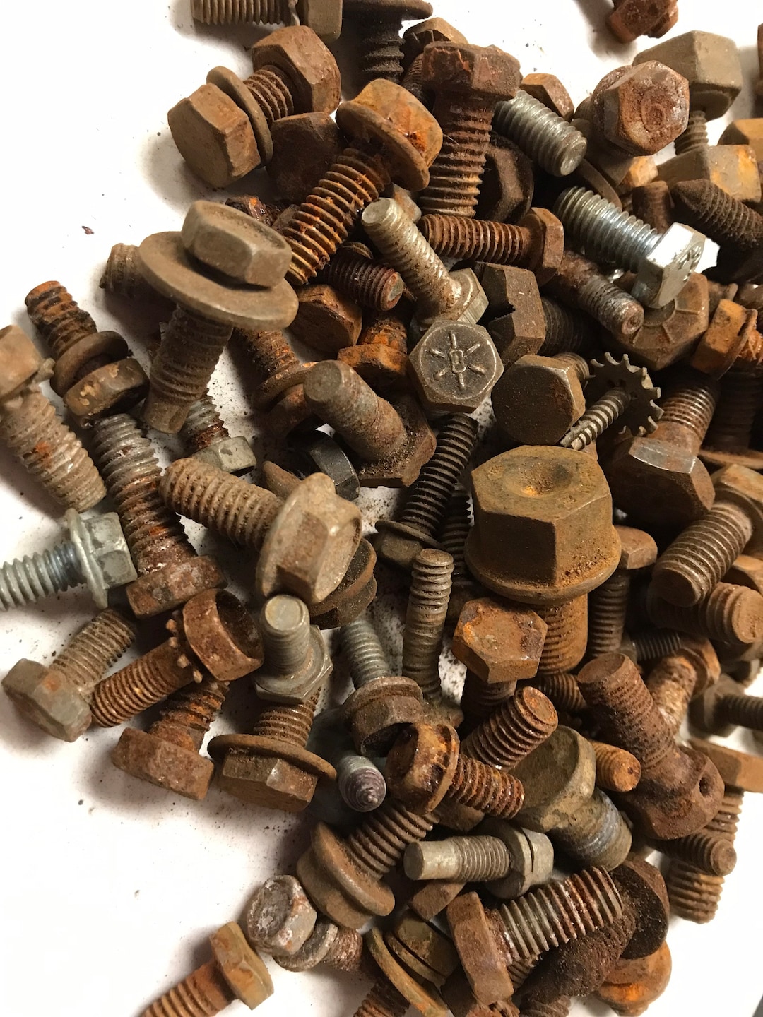 Rusty Bolts, Under 1 Long, Vintage for Primitive Project Assorted