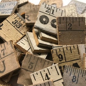 12 Pieces Yard Stick, Ruler Pieces Vintage Wooden Ruler Numbers, Wooden ...