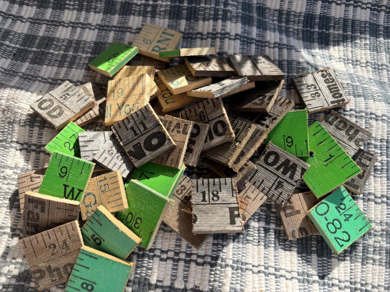 15 Pieces Yard Stick, Ruler Pieces Vintage Wooden Ruler Numbers, Wooden ...
