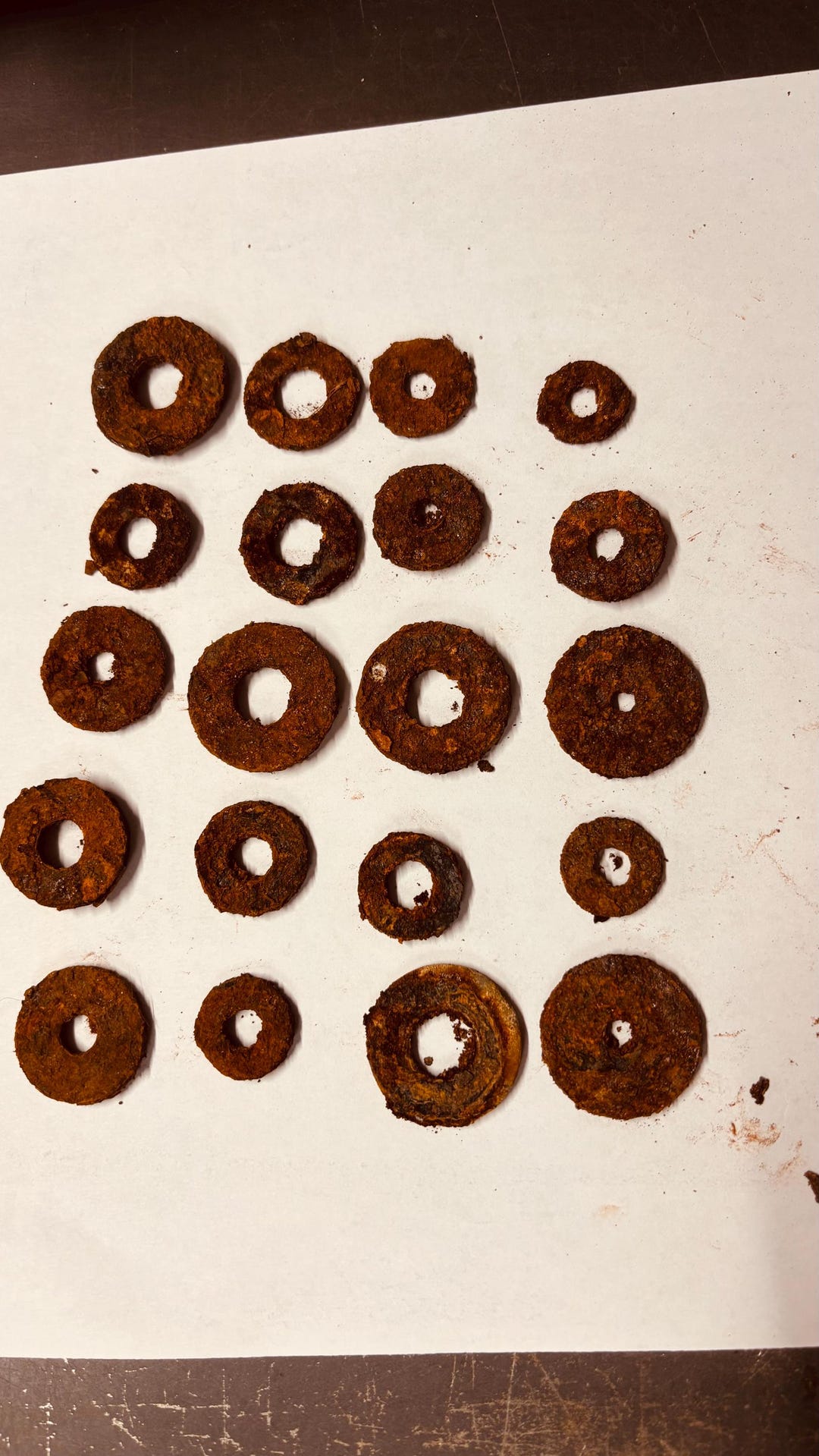 Rusty Washers 20 Pc Medium Size Old Rusty Circles Vintage Iron Flat Washers Rust ...