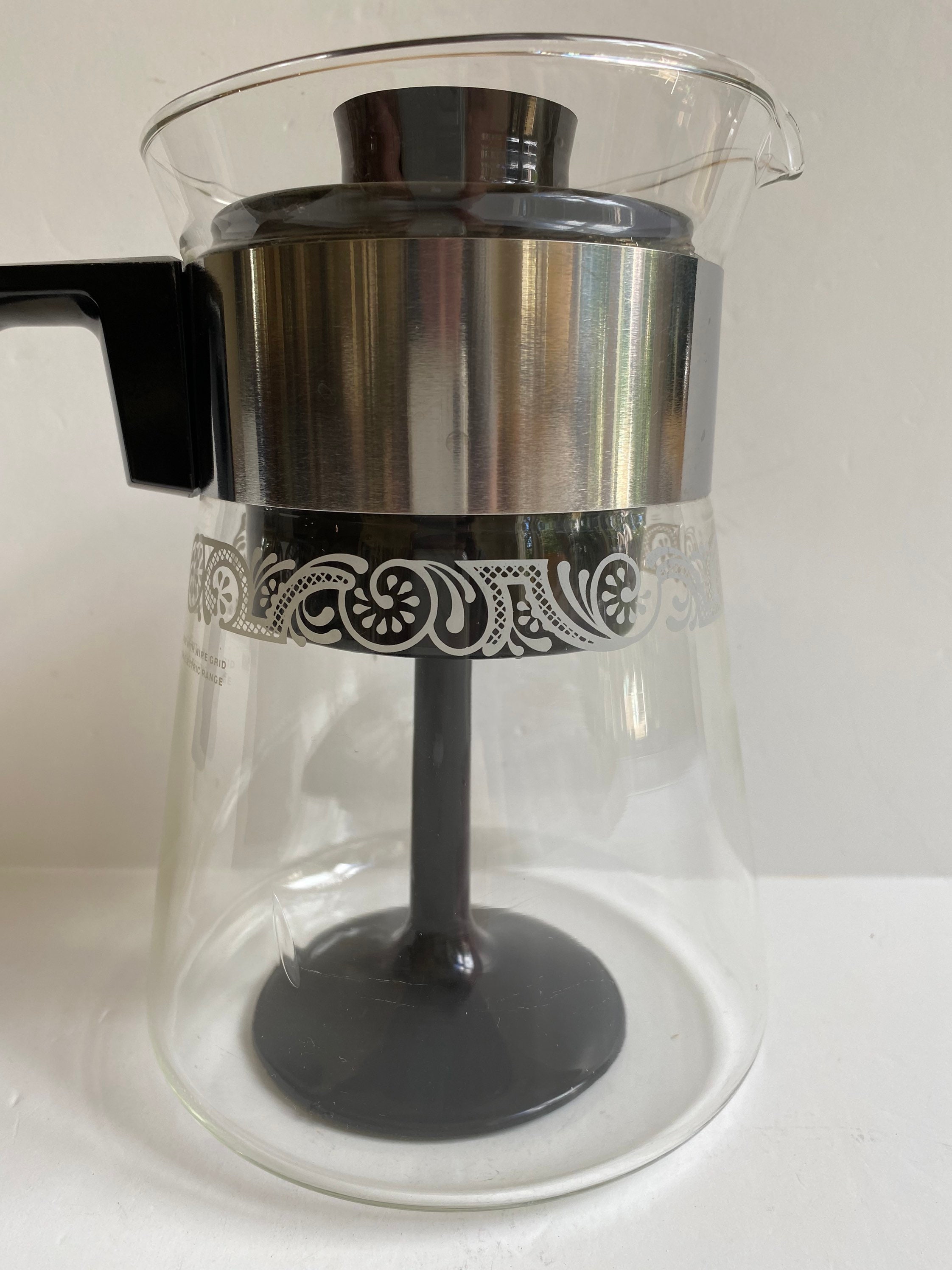 1970s Pyrex Glass Coffee Percolator. 6 Cup. 