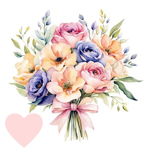 Wunderschöne Blumensträuße, Muttertag, Valentinstag, jeder Anlass, Karten, Fliesen, Kleidung, Leinwände, Wandkunst, sofortiger Download und Spaß