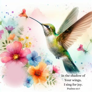 Bellissimi colibrì di lode, da usare per biglietti, decorazioni murali, abbigliamento, album di ritagli, diari, biglietti con versetti della memoria, scatole delle ombre e altro ancora, JPG