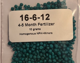 Controlled Release Fertilizer 4-5 Month 16-6-12 PREMEASURED FOR 1 Gallon Sized Plants (5 total)