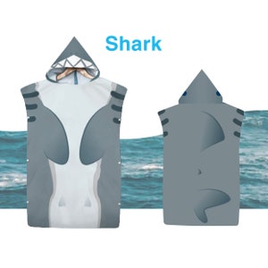 Easy Dry Towel Cape - Shark