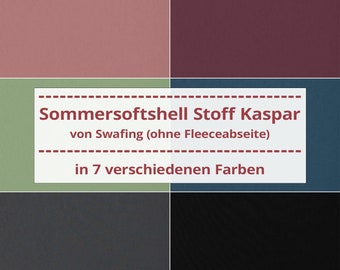 Softshell Stoff Kaspar, Sommersoftshell ohne Fleeceabseite von Swafing (Meterware ab 0,50m)