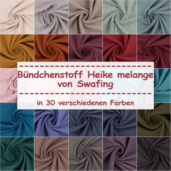 Bündchen Heike melange, Bündchenstoff von Swafing, Schlauchware, meliert (Meterware ab 0,25m)