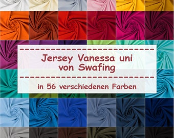 Tissu jersey Vanessa de Swafing, uni (vendu au mètre à 0,50 m)