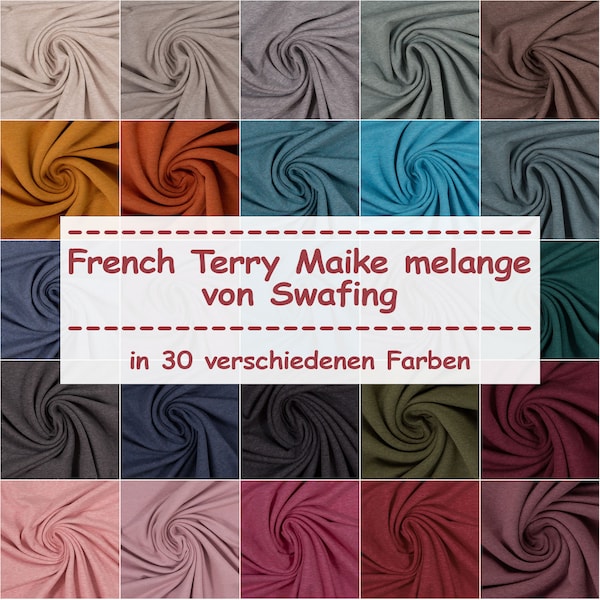 French Terry Stoff Maike melange von Swafing, ungeraut, meliert (Meterware ab 0,50m)