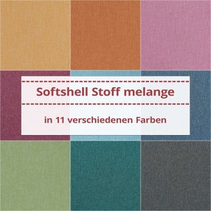 Softshell fabric melange, mottled, wind- and water-repellent (sold by the meter from 0.50 m)