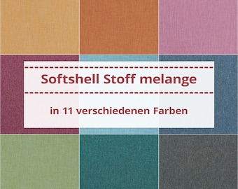 Softshell Stoff melange, meliert, wind- und wasserabweisend (Meterware ab 0,50m)