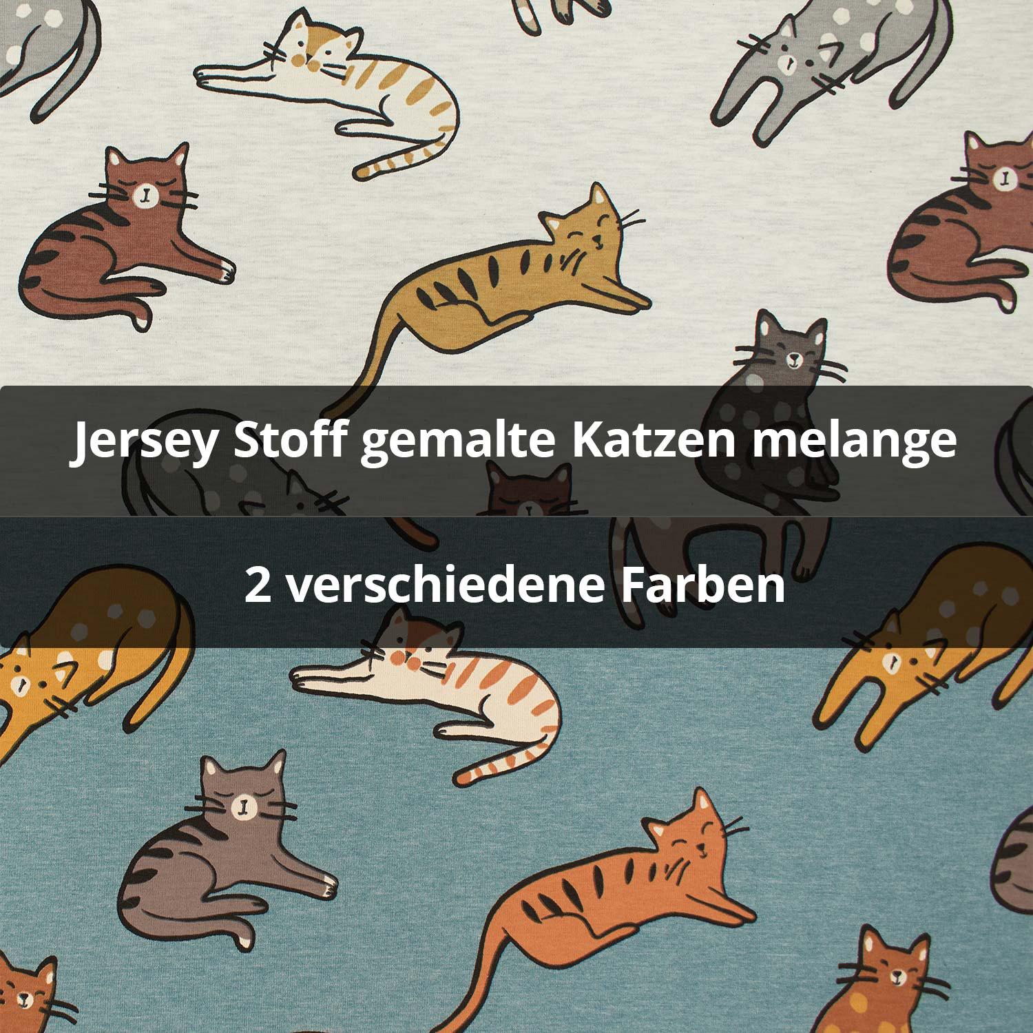Jersey stoff katzen
