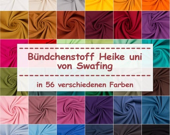 Bündchen Heike, cuff fabric by Swafing, tubular fabric, plain (by the meter from 0.25 m)