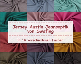 Jeansjersey Stoff Austin von Swafing, Jersey in Jeansoptik, meliert (Meterware ab 0,50m)