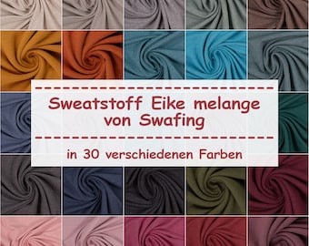 Sweatstoff Eike melange von Swafing, angeraut, meliert (Meterware ab 0,50m)