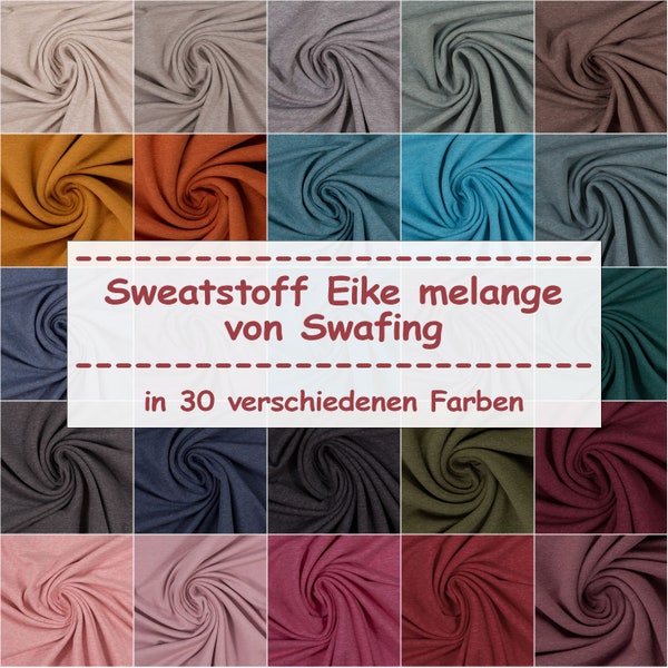 Sweatstoff Eike melange von Swafing, angeraut, meliert (Meterware ab 0,50m)