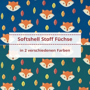 Softshell Stoff Füchse von Swafing, wind- und wasserabweisend (Meterware ab 0,50m)