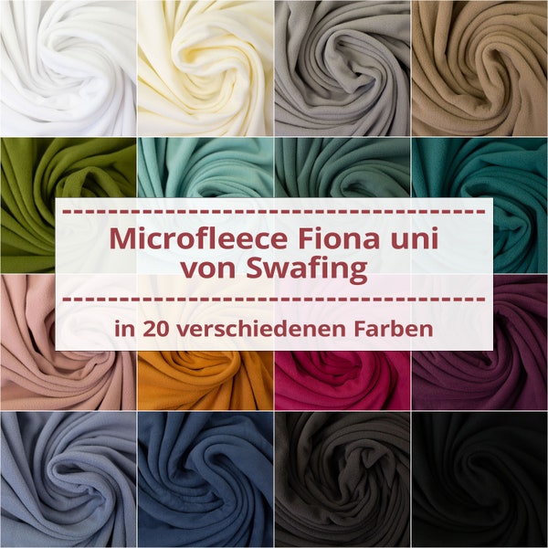 Microfleece Stoff Fiona von Swafing, uni (Meterware ab 0,50m)