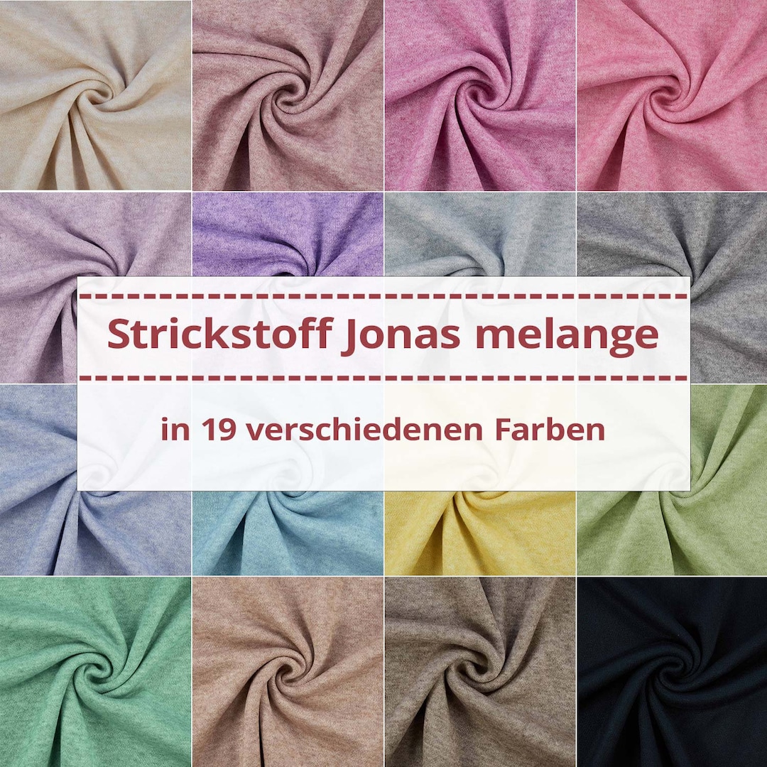 Strickstoff Jonas Melange Natur - Viskose Mix Für Nähprojekte 150cm Breit