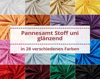 Pannesamt Stoff glänzend, Karneval/Fasching, Kostümstoff uni (Meterware ab 50cm)