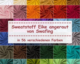 Sweatstoff Eike von Swafing, angeraut, Uni-Farben, Einfarbig (Meterware ab 0,50m)