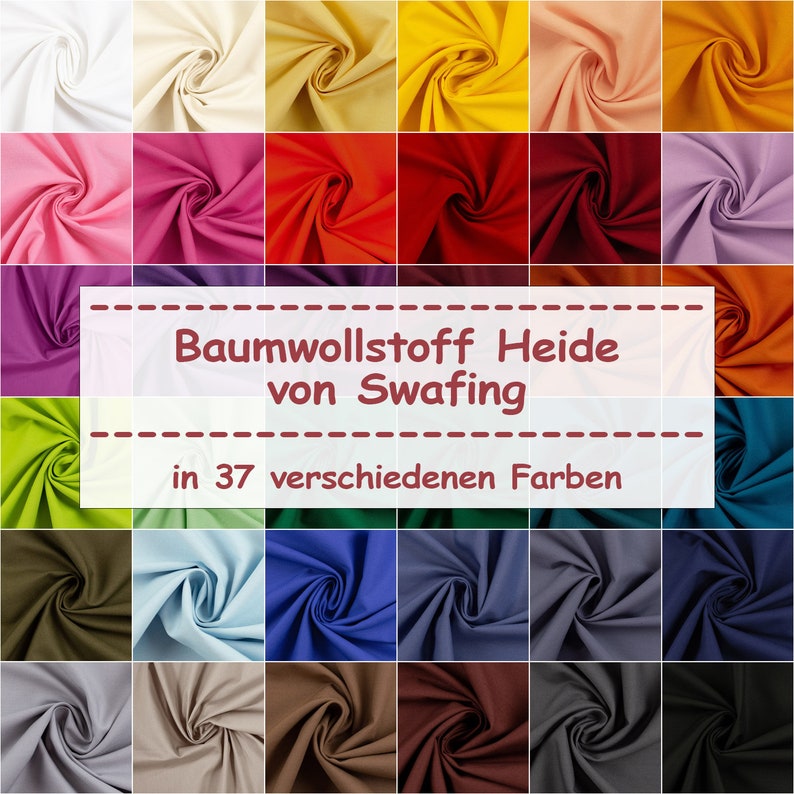 Baumwollstoff Heide von Swafing, Uni-Farben, einfarbig, STANDARD 100 by OEKO-TEX® Meterware ab 0,50m Bild 1