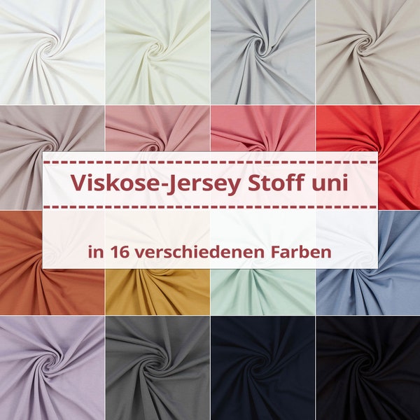 Viskose-Jersey Stoff, elastisch, uni (Meterware ab 0,50m)