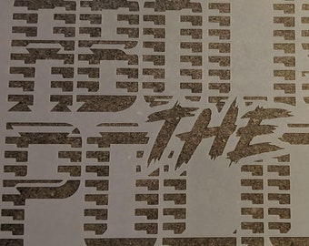 Anarchist-stencil: afschaffing van de politie (10" x 6,5" stencil met 1 laag, gesneden uit 7 mil mylar)