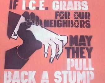 Als ijs grijpt voor onze buren, mogen ze een boomstronk terugtrekken (8,75 x 11 inch, sjabloon met 2 lagen, gesneden van 7 mil mylar)