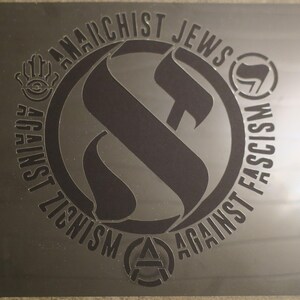 Stencil: Ebrei anarchici contro il fascismo, contro il sionismo; (stencil 8,75"x11" tagliato da mylar da 7mil) immagine 3
