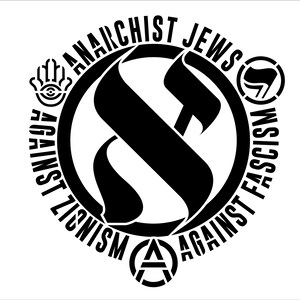 Stencil: Ebrei anarchici contro il fascismo, contro il sionismo; (stencil 8,75"x11" tagliato da mylar da 7mil) immagine 2