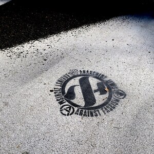 Stencil: Ebrei anarchici contro il fascismo, contro il sionismo; (stencil 8,75"x11" tagliato da mylar da 7mil) immagine 5