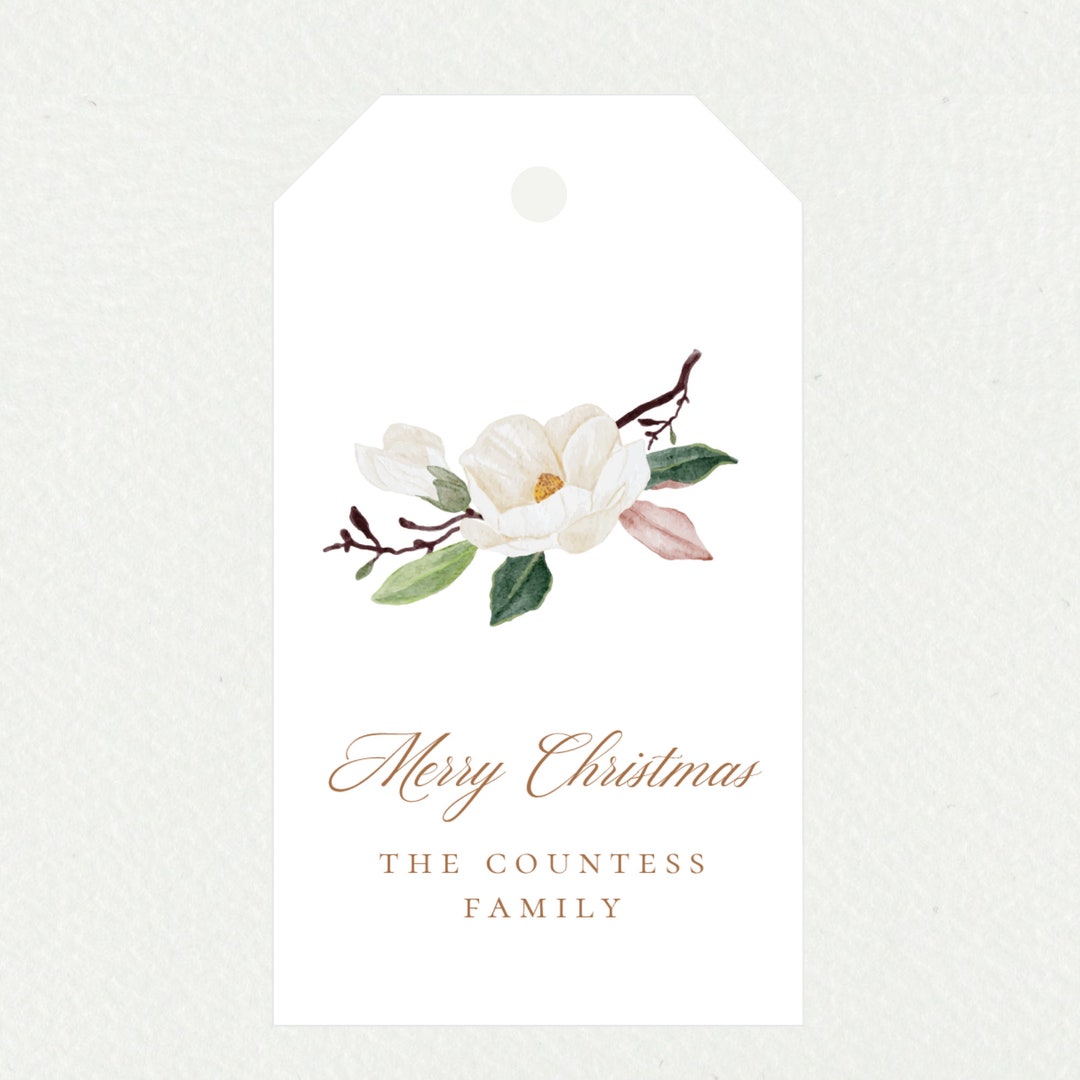 Magnolia Gingham Christmas Gift Tags - Etsy