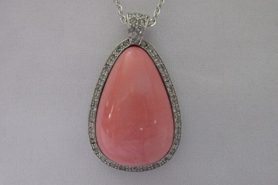 Vintage Avon "Pale Fire" Pendant Necklace & Ring … - image 3