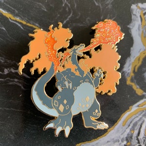 Charizard Iron on Patch Shiny Metallic Embroidered. 